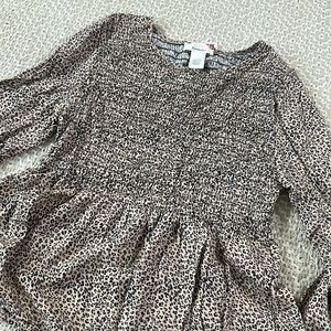 Cheetah peplum top NEW WITH TAGS size small